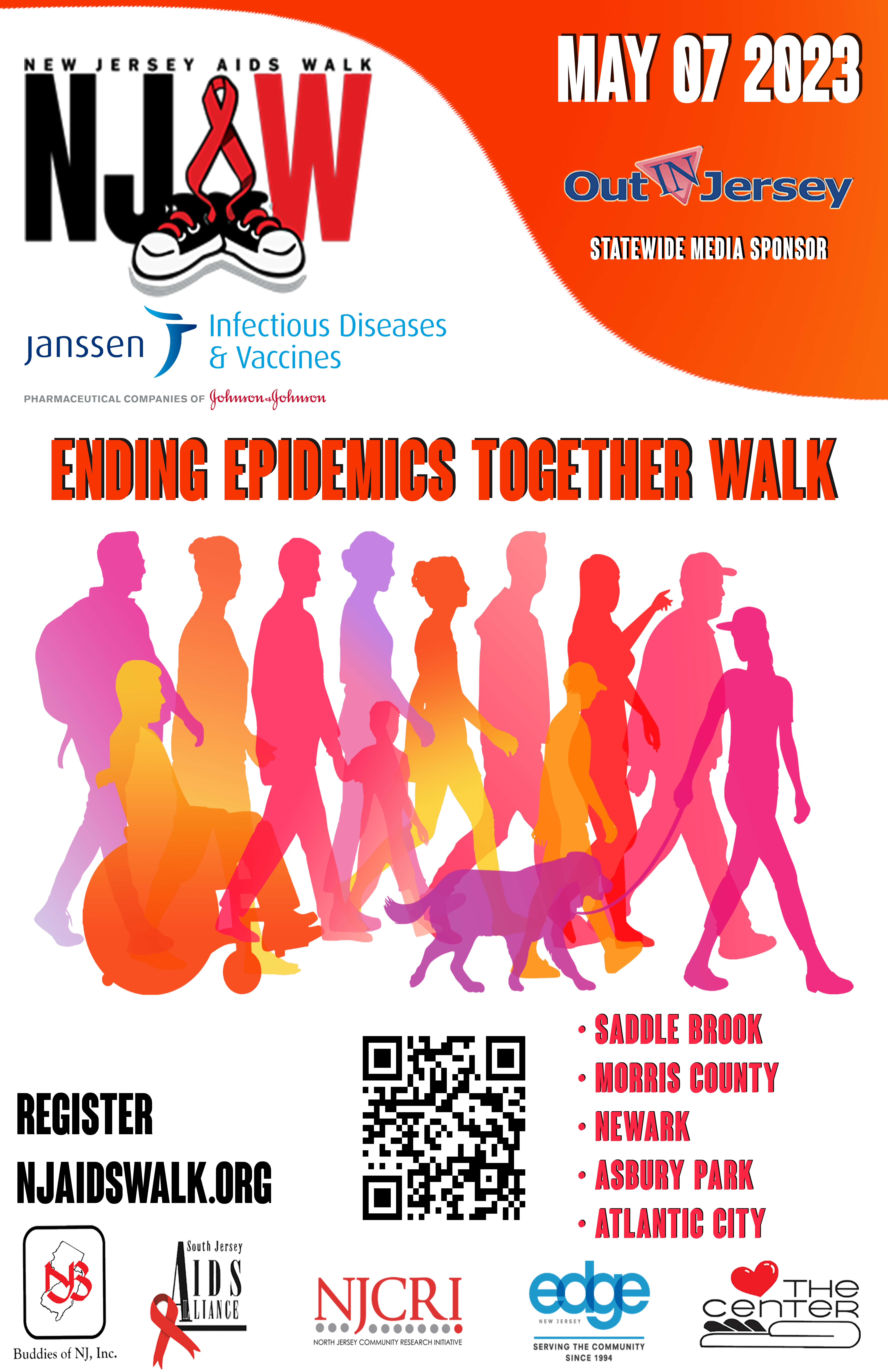 Posters I crafted for the 2023 New Jersey AIDS Walk.